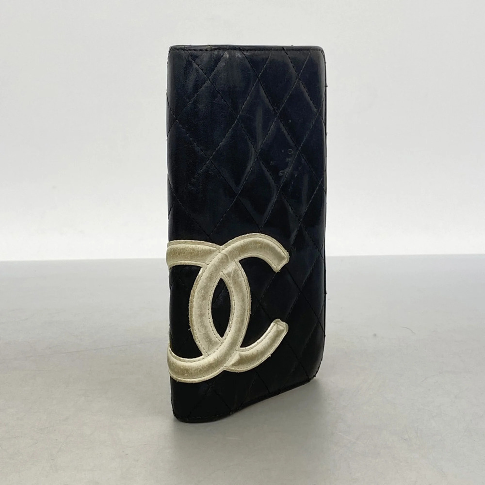 CHANEL Black Lambskin Leather Wallet - Picture 2 of 10